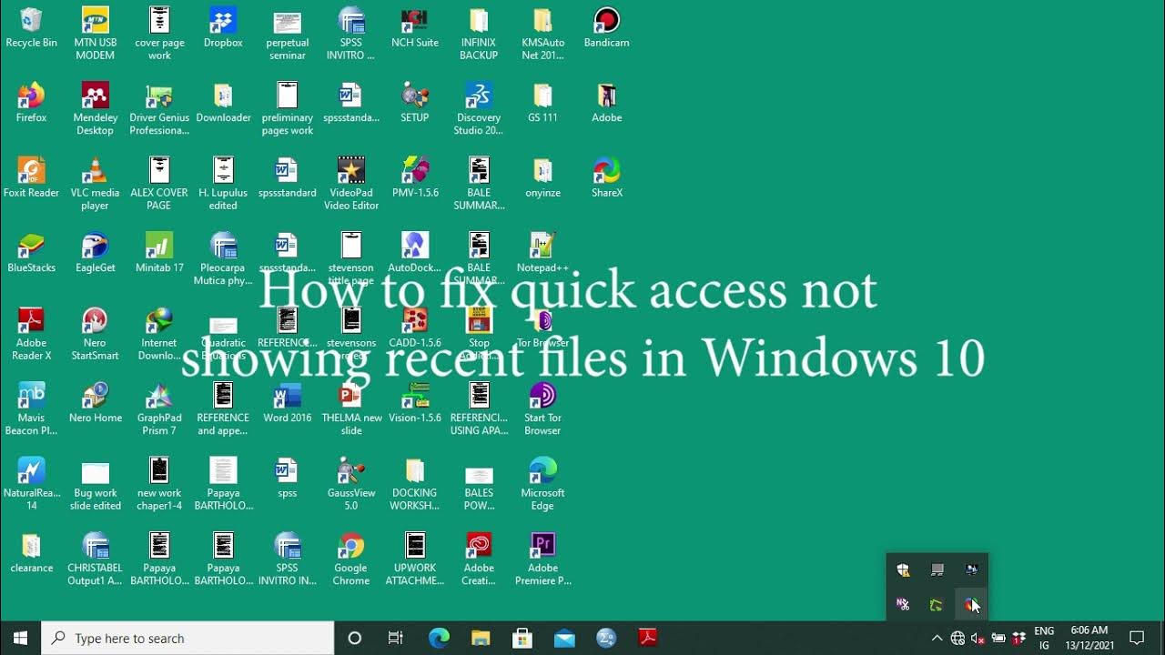 Easy way to fix quick access not showing recent files in Windows 10
