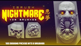 Nightmare VDM Brushes: ZBrush Horror Brushes
