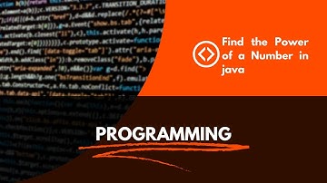 Find the Power of a Number in java