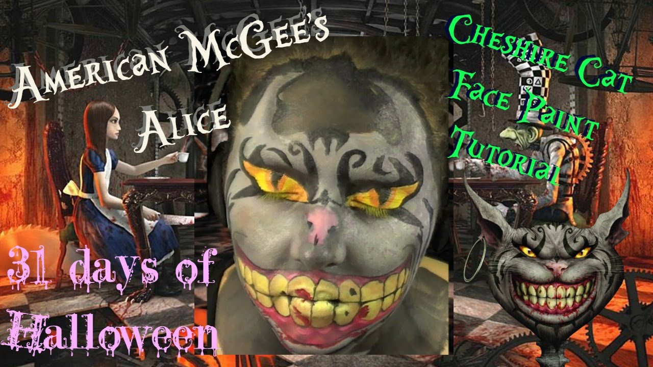 Cheshire Cat Inspired Face Paint Tutorial American McGee Cheshire Cat Inspired Face Paint Tutorial American McGee