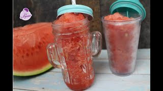 Wassermelonen Slash Eis in 5 Minuten vorbereitet richtig erfrischend