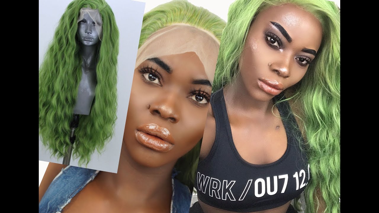 39 inch lace front wig | Webster wigs review | Neon green 
