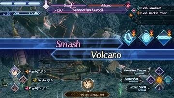 Xenoblade Chronicles 2 - Tora DoT Fusion Combo build - Tyrannotitan Kurodil (130) solo in 2:20