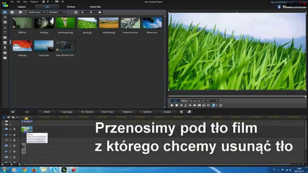 Jak Zmienic Tlo W Filmie W Programie Power Director 12 Ultra Chroma Key Youtube