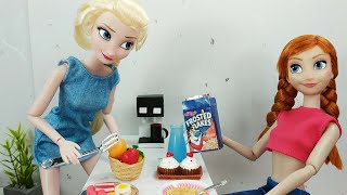 Elsa And Anna's Morning Routine - Kitchen Play 엘사 안나의 아침일상 주방놀이