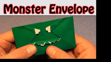Fold an Origami Monster Envelope! Designed by Jeremy Shafer