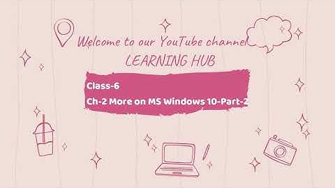 Class-6 Ch-2 More on MS Windows 10 Part-2