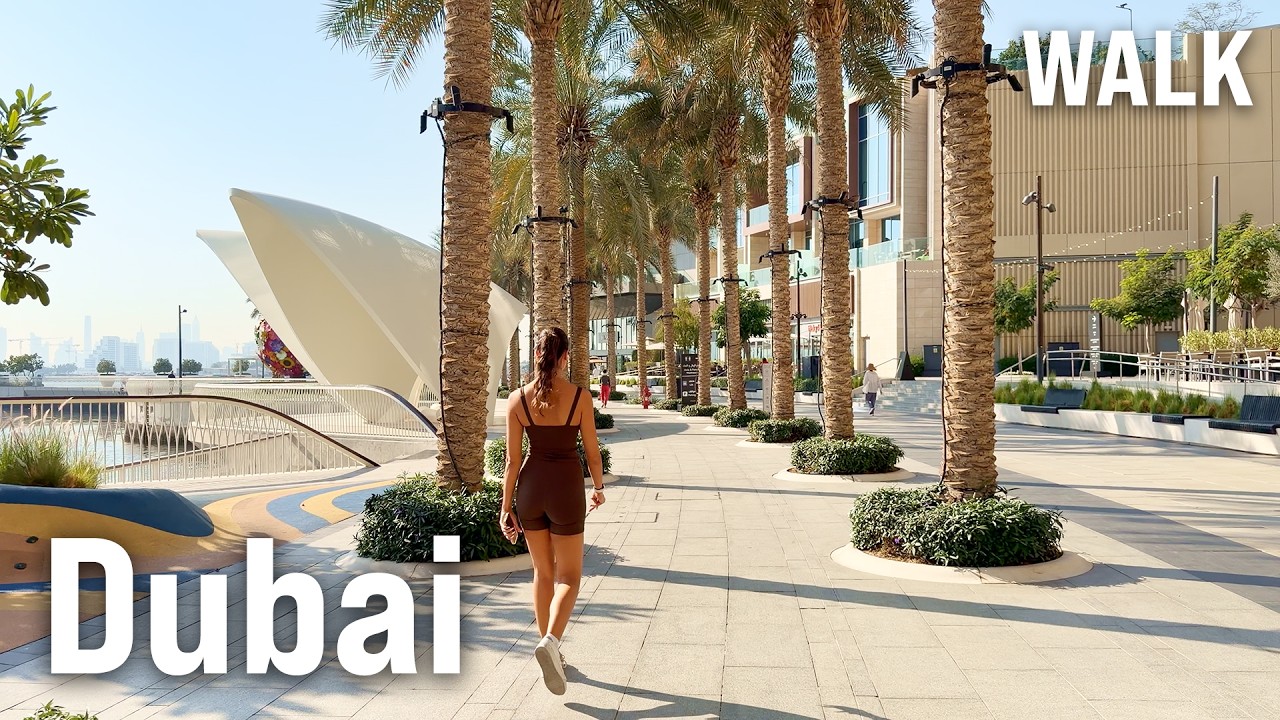 Dubai, संयुक्त अरब अमीरात | Burj Khalifa | शहर के केंद्र की सैर 4K