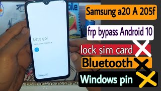 Samsung a20 frp bypass Android 10 latest security frp unlock |Samsung A205f google account lock