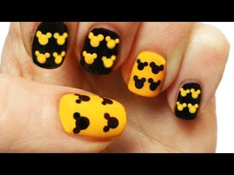 Mickey Mouse Nail Art Tutorial - YouTube Mickey Mouse Nail Art Tutorial - Mickey Mouse Nail Art Tutorial - YouTube