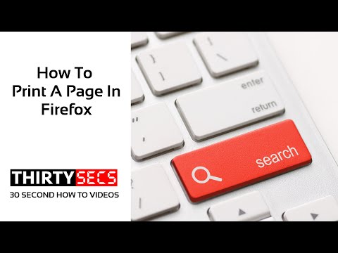 Comment imprimer la page dans Firefox