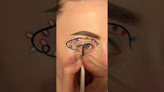 christmas lights eyeliner🎄 #christmas #makeup
