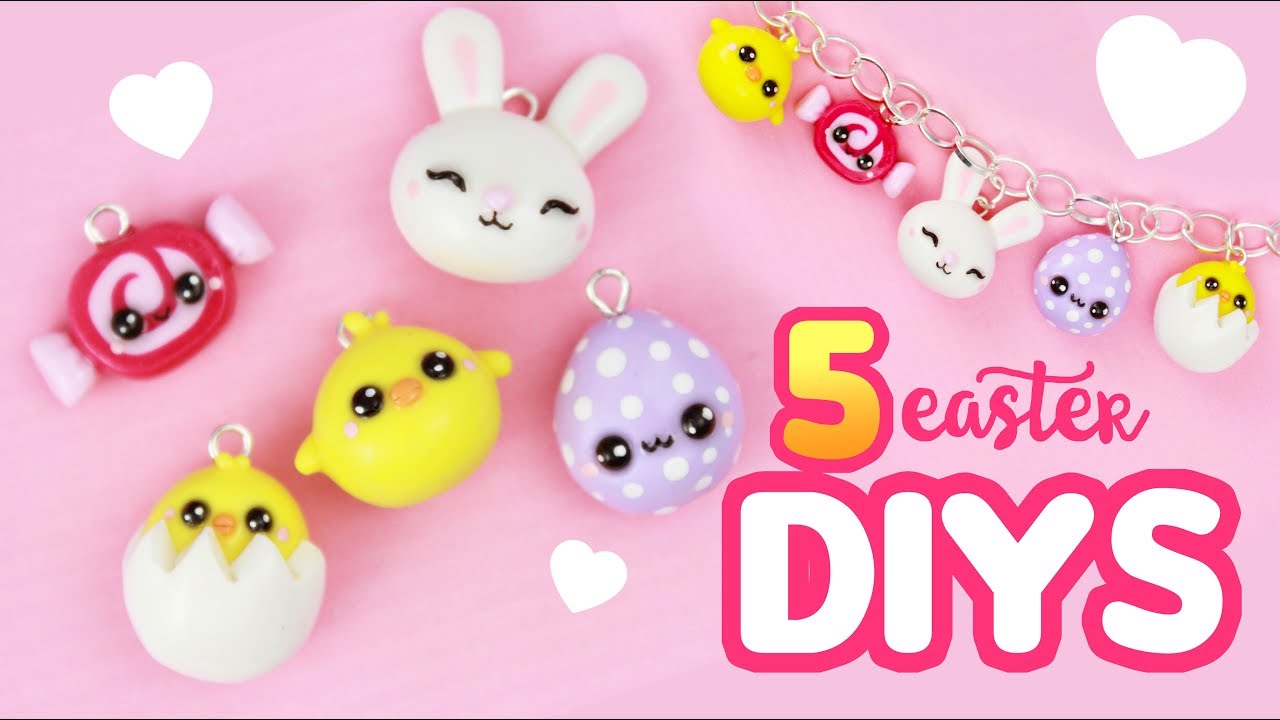 DIY 5 Easter Charms - CLAY DIY! - KAWAII FRIDAY!