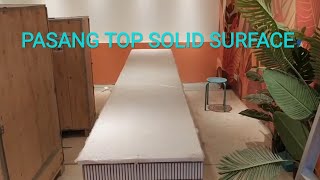 Cara pasang solid surface untuk top lemari counter | INTERIOR CONTRACTOR