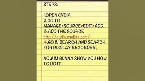 HOW TO RECORD A VIDEO OF YOUR IPHONE SCREEN WITH CYDIA