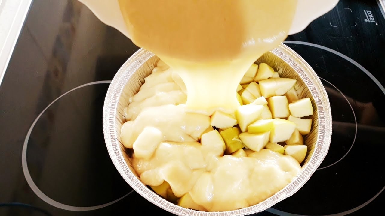 Éste PASTEL se prepara en 5 MINUTOS se derrite en tu boca delicioso desayuno tarta de manzana FACIL