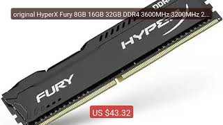 original HyperX Fury 8GB 16GB 32GB DDR4 3600MHz 3200MHz 2666MH... — Hot Deal 2026 | Limited Offer!