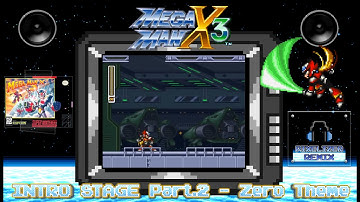 Mega Man X3 - Video - Intro Stage Part.2 - Zero Theme - Super Nintendo Snes - Pixelizer REMIX