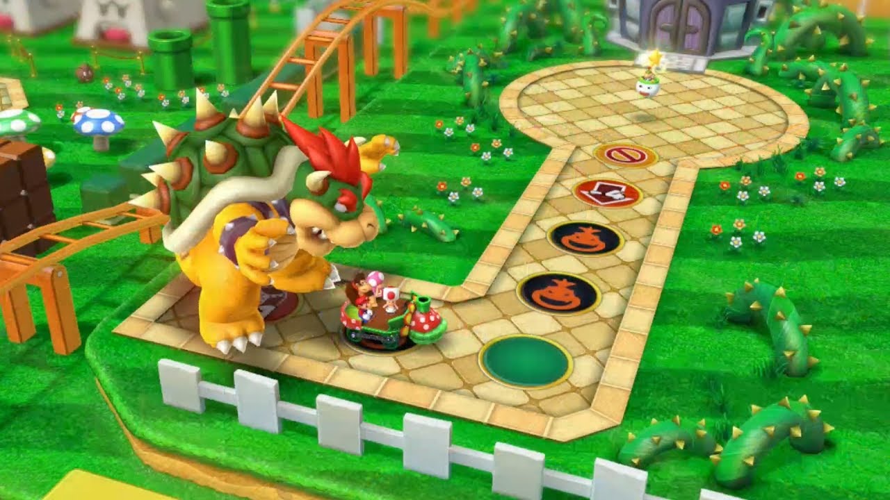 Mario Party 10 Bowser Party #59 Toad, Toadette, Donkey Kong, Mario Mushroom Park Master Difficulty