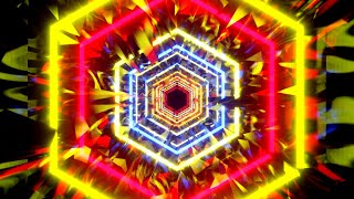 4K Abstract Hexagon Party Light Tunnel VJ Motion TV Background Video || Free VJ Loops || 4K VJ Loops