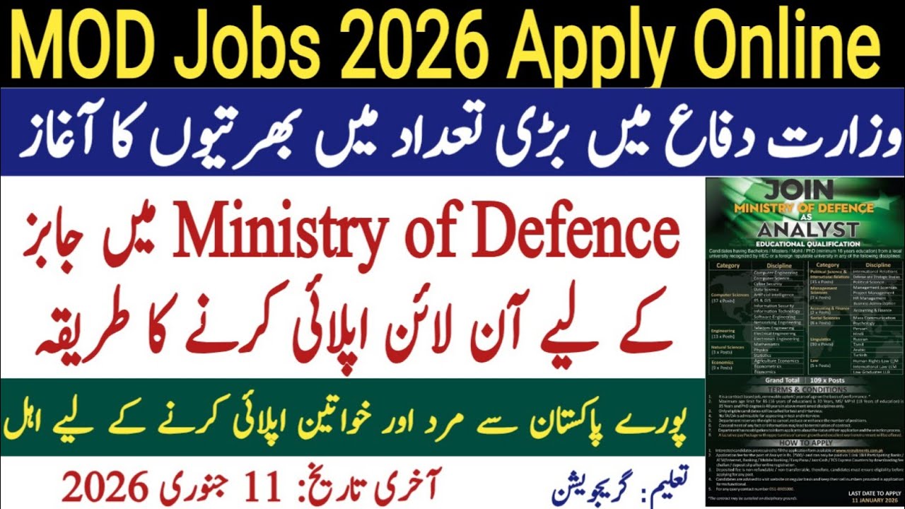 Mod Jobs Ministry of Defence Jobs 2025 | MOD Jobs 2025 How to Apply | Analyst ...