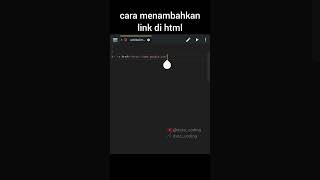cara menambahkan link di HTML #coding #html #css #shorts