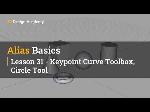 Autodesk Alias Basic Tutorials 31 - Keypoint Curve Toolbox, Circle Tool