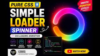 Pure CSS Simple Loader Spinner | CSS Loading Animation | codeG | #css #html