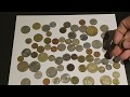 Vintage collection of coins all over the world