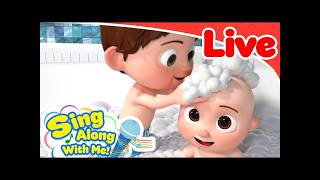 LIVE! 🔴🛁 Bath Song @CoComelon for Kids | Sing Along With Me! | Learning Videos | ABC and 123