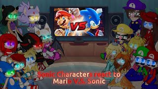 Sonic And Mario React To Mario Vs Sonic Sprite Battle By 15