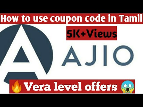 How to use coupon code in Ajio app (Tamil).