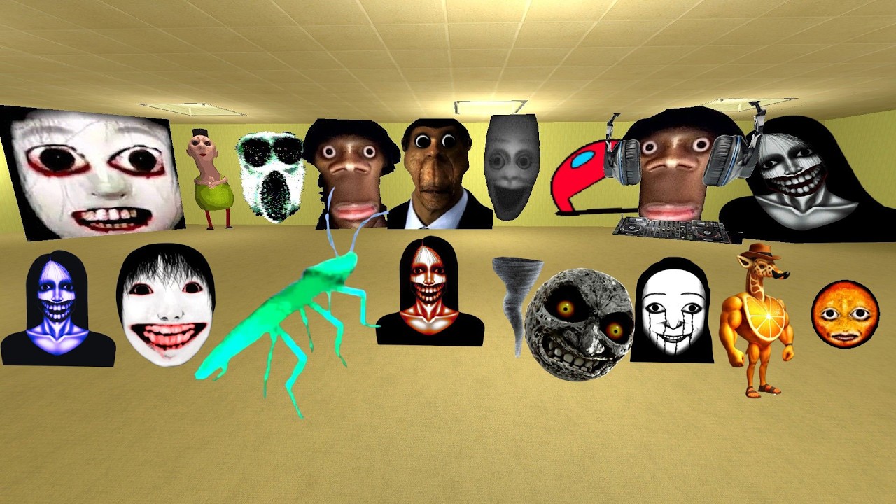 Backrooms DJ Party Went Wrong… Jeff The Killer And Among Us Nextbot Chase in GMod 😱
