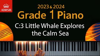 ABRSM 2023 & 2024 - Grade 1 Piano exam - C:3 Little Whale Explores the Calm Sea ~ Caroline Tyler screenshot 3