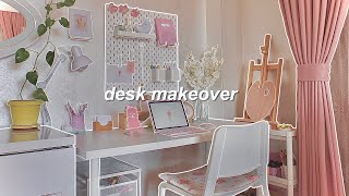 aesthetic desk makeover  | pinterest inspired ✨ |