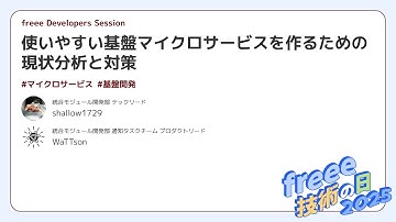 【freee 技術の日 2025】使いやすい基盤マイクロサービスを作るための現状分析と対策