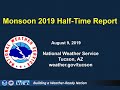 Monsoon Half-time Report for southeast Arizona