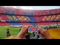 جمهور عظيم نشيد نادي برشلونة من مدرجات الكامب نو في لقاء برشلونة  بايرن ميونخ 2015 