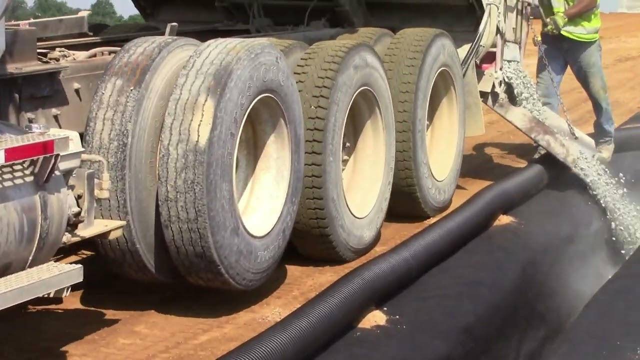 Perforated Pipe Underdrain for Road Construction