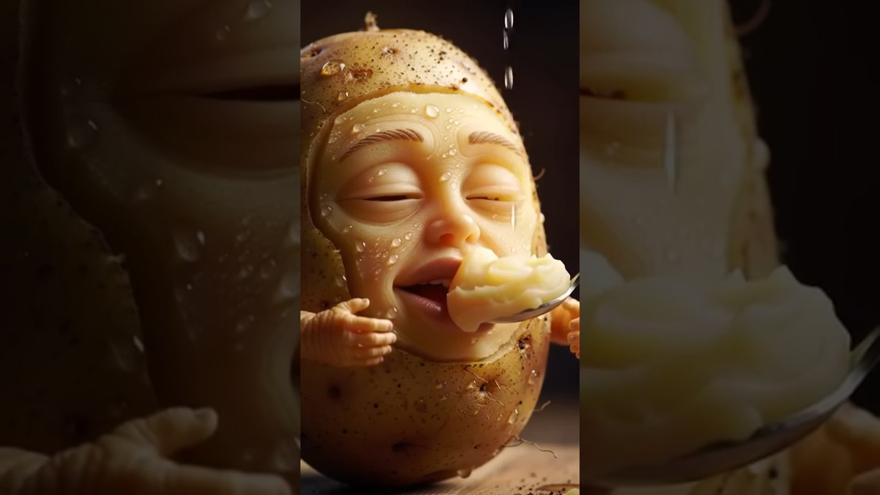 🥔 Potato With Expressions Eating Potato 🥔😂 ASMR Style 