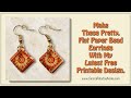 Sunburst Paper Earrings Tutorial With Free Printable Design