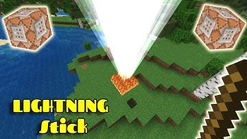 Minecraft Bedrock Lightning Stick | Bedrock Command Block Tutorial