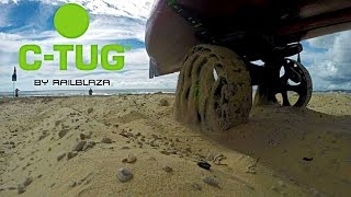 C-Tug Trolley SandTrakz in extremely soft sand at Rainbow Beach screenshot 3