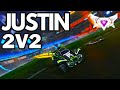 Justin is amazing  ranked ssl  2v2  rocket league replays