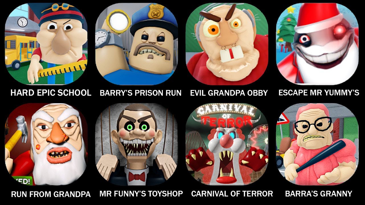 ROBLOX: HARD EPIC SCHOOL ESCAPE, NEW BARRY'S PRISON RUN OBBY, ESCAPE EVIL GRANDPA OBBY #roblox