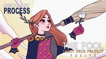 THE FOOL | Tarot Card | Digital Art Process | Procreate Time-Lapse