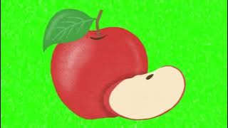 Green Screen Animasi Bergerak Apel/ Apple GreenScreen Animated Nocopyright