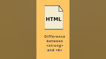 Difference between strong tag and bold tag in HTML. #education } #htmltags #learning #shorts #fun