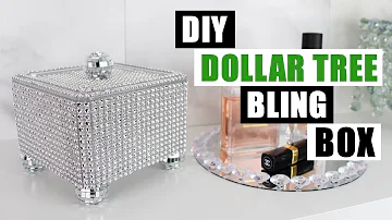 DIY DOLLAR TREE BLING STORAGE BOX DIY Glam Home Decor