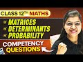 Matrices Determinants Probability Competency Based Questions Class 12th Board MATHS
